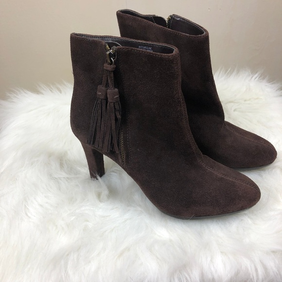anne klein suede booties